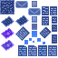 Scattered Papers (Blue)